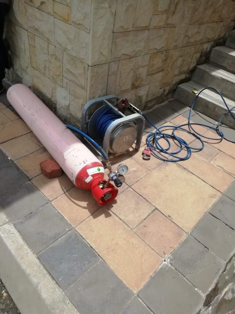 Leak detection equipment on site